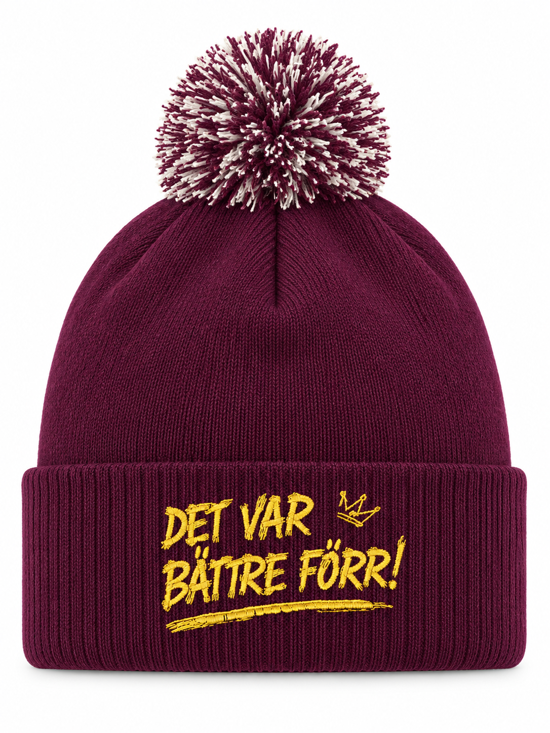 Detaljvy av Det var bättre förr! på person