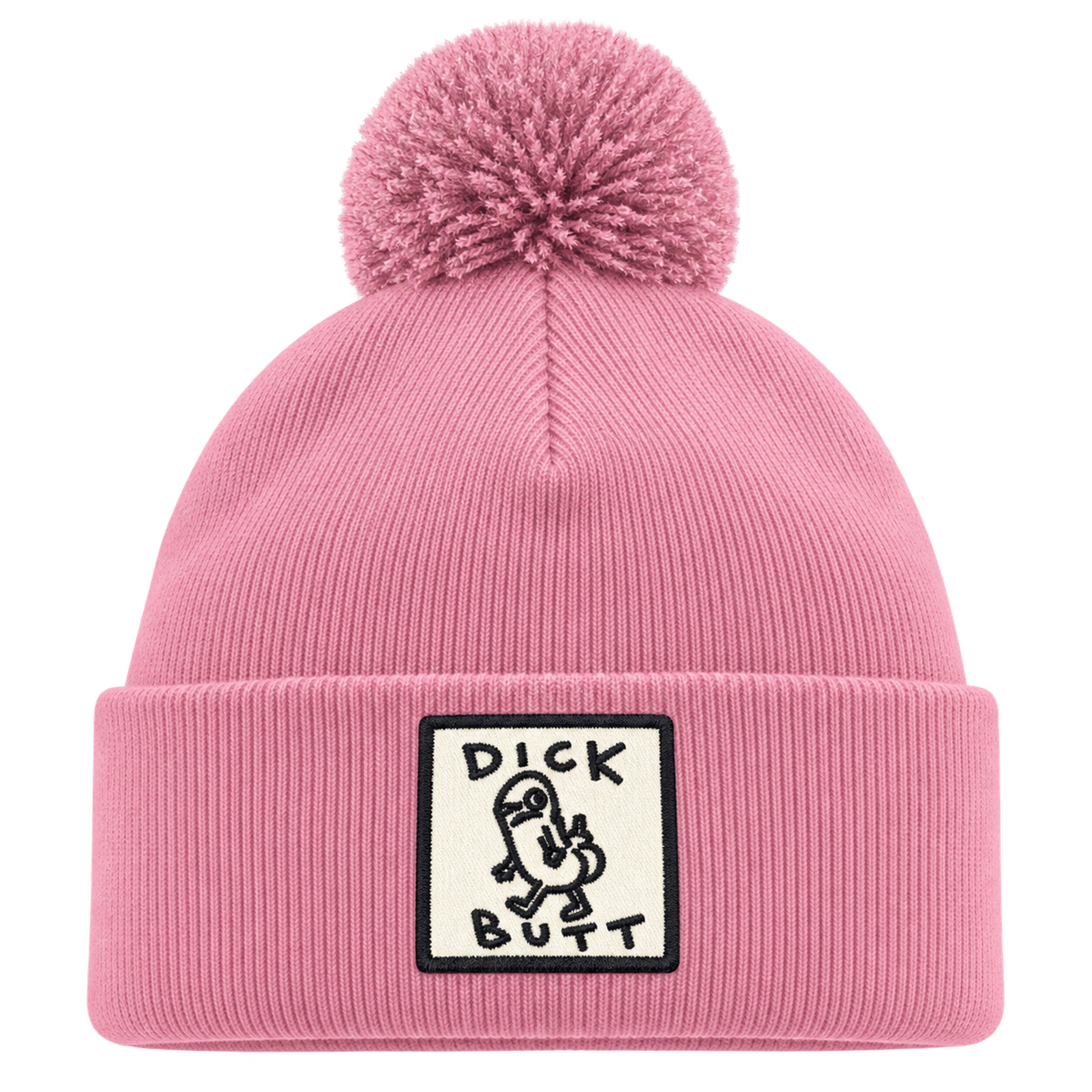 Dick Butt henkilön päässä, lähikuva