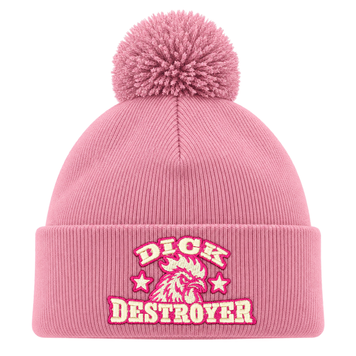 Dick Destroyer henkilön päässä, lähikuva