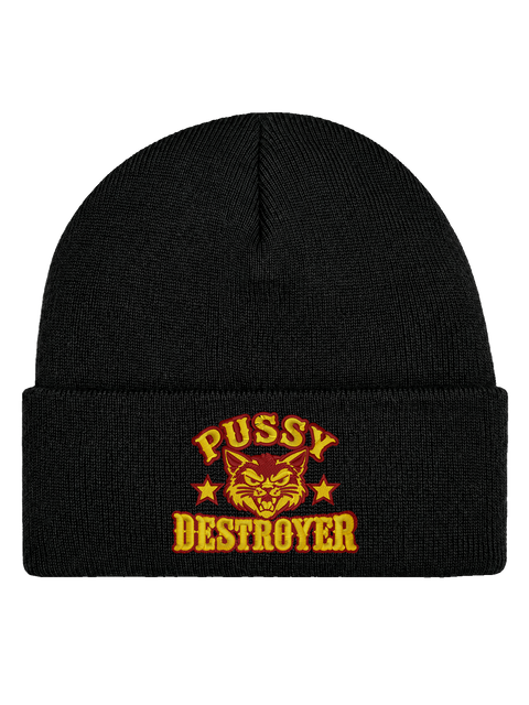 Pussy Destroyer – Hatitude Cuffed Beanie – Svart – produktbild