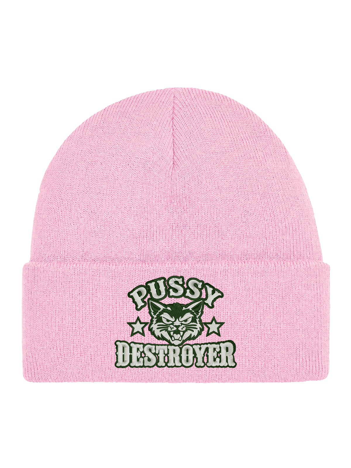 Pussy Destroyer – Hatitude Cuffed Beanie – Rosa – produktbild
