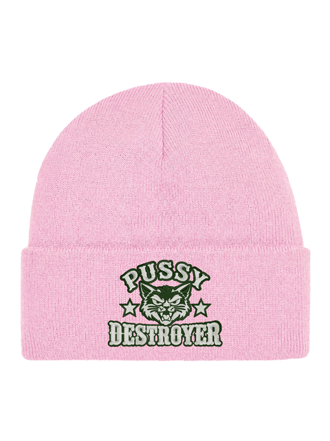 Pussy Destroyer – Hatitude Cuffed Beanie – Rosa – produktbild