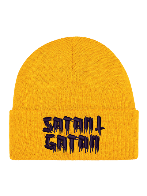 Satan i gatan – Hatitude Cuffed Beanie – Gul – produktbild