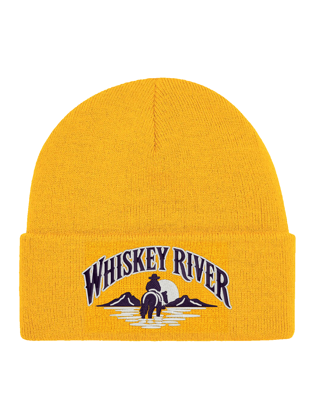 WR FRONT HCB-YLW-WR | Whiskey River – Gul Hatitude Cuffed Beanie | 10.92x6.02cm