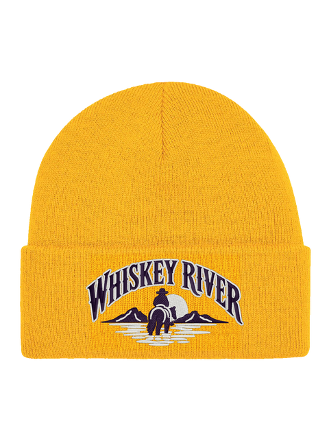 WR FRONT HCB-YLW-WR | Whiskey River – Gul Hatitude Cuffed Beanie | 10.92x6.02cm