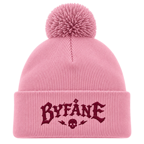 Byfåne – Rosa Pom Pom Beanie