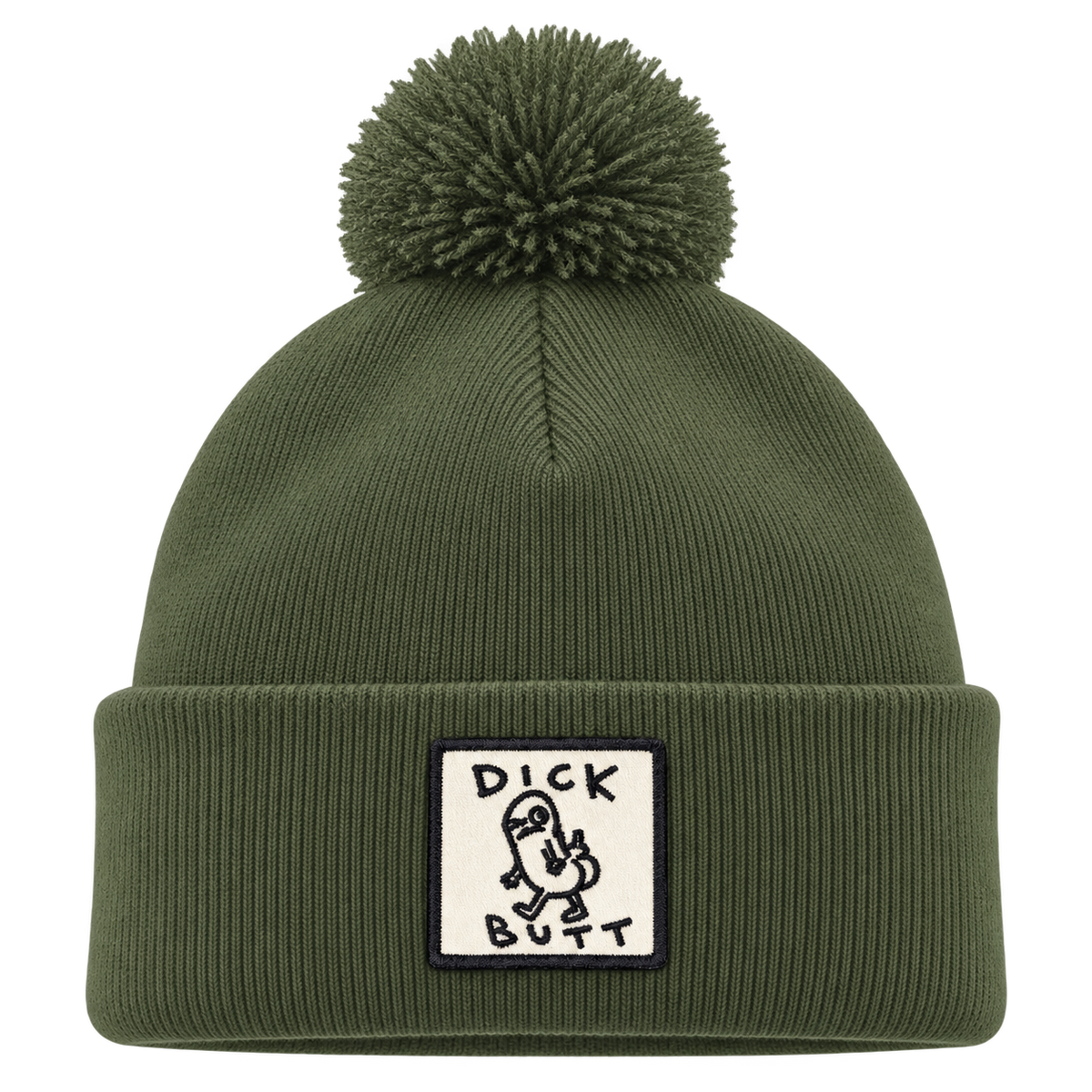 Dick Butt henkilön päässä, lähikuva