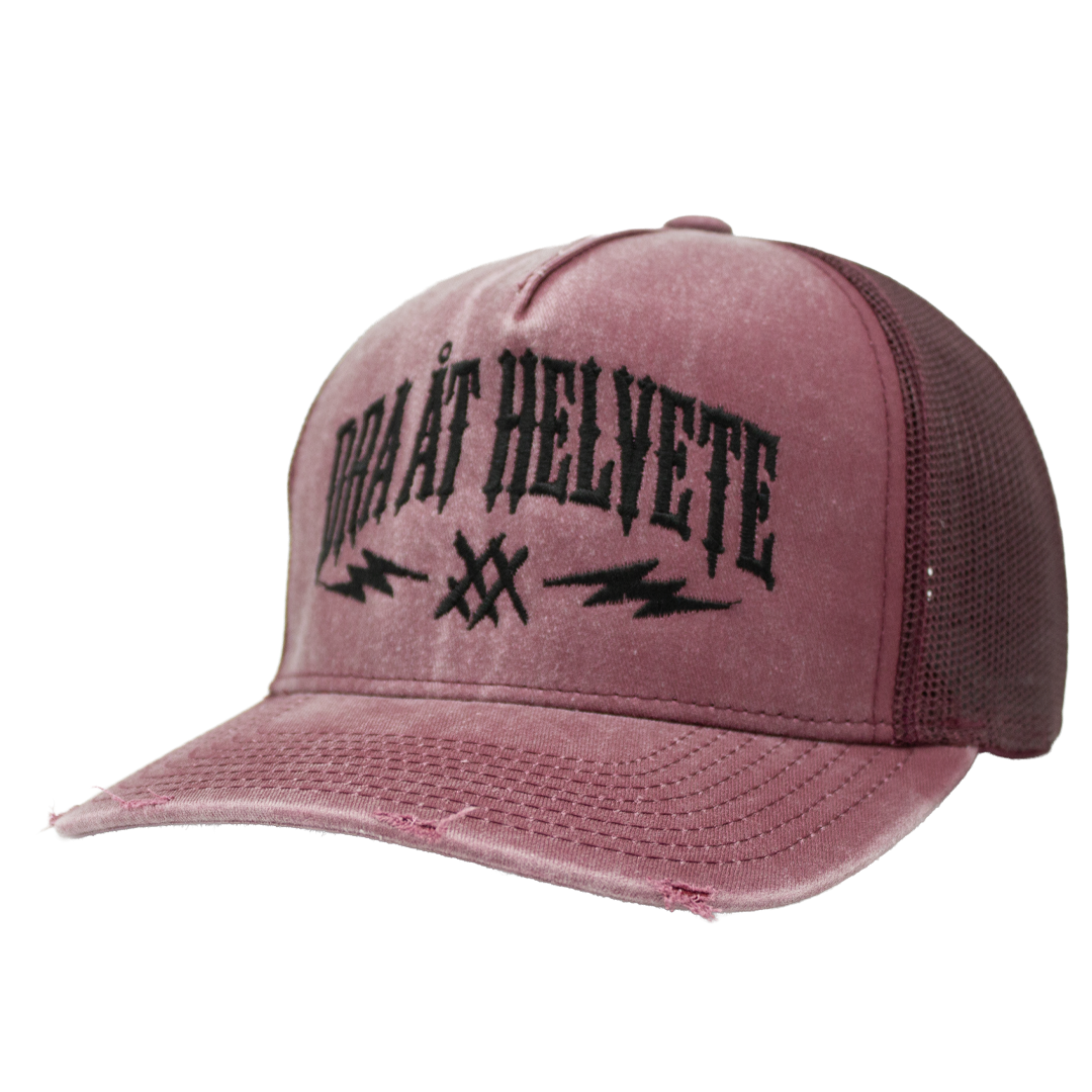 Dra åt helvete rosa Apex Trucker Split sedd från vänster
