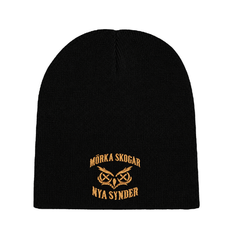 Mörka skogar, nya synder – Beanie – produktbild på vit bakgrund