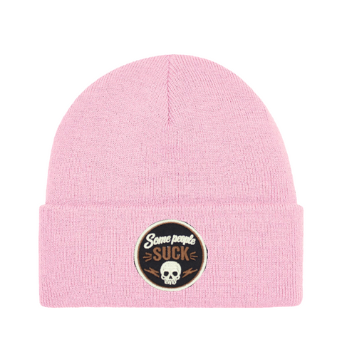 Some People Suck – Cuffed Beanie – produktbild på vit bakgrund