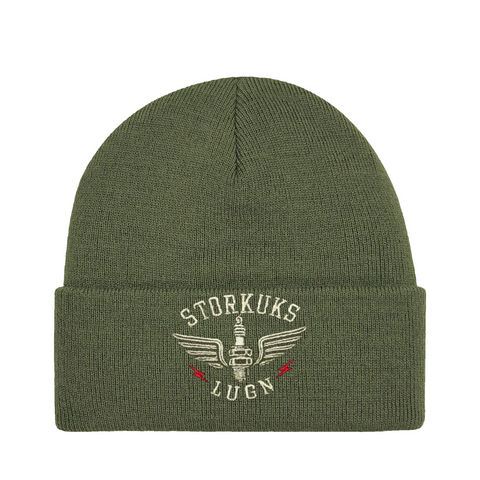 Storkuks Lugn – Cuffed Beanie – produktbild på vit bakgrund