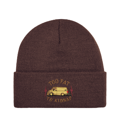 Too Fat To Kidnap – Cuffed Beanie – produktbild på vit bakgrund