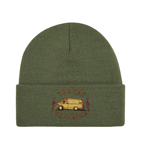 Too Fat To Kidnap – Cuffed Beanie – produktbild på vit bakgrund