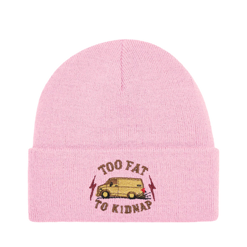Too Fat To Kidnap – Cuffed Beanie – produktbild på vit bakgrund