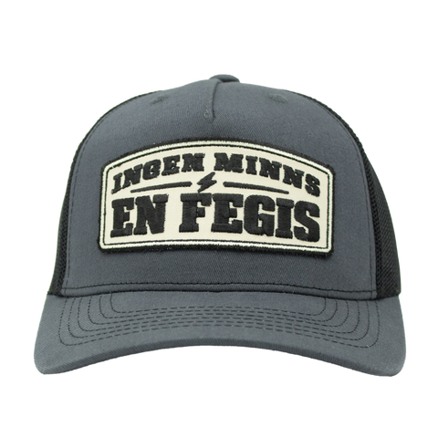 Ingen minns en fegis Apex Trucker Split grå svart framifrån