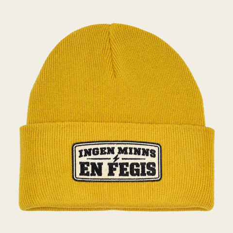 Ingen minns en fegis – Gul Cuffed Beanie