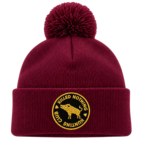 Killed Nothing Hunting Club – Vinröd Pom Pom Beanie