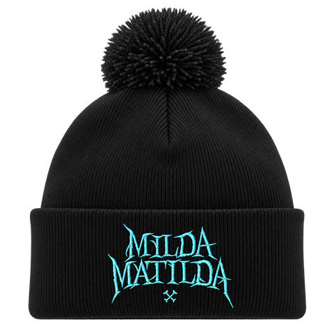 Milda Matilda – Svart Pom Pom Beanie