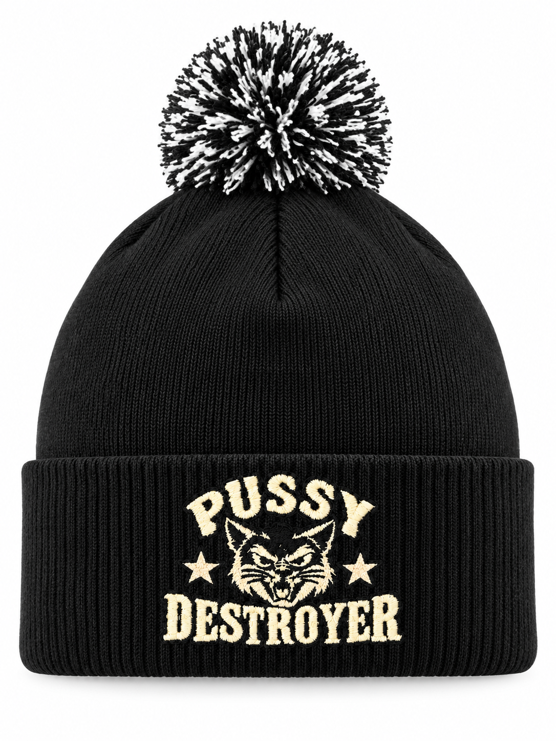Detaljvy av Pussy Destroyer på person