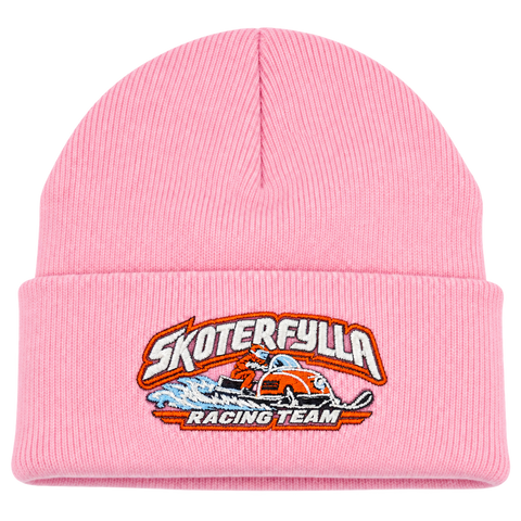 Skoterfylla Racing Team – Rosa Cuffed Beanie – utan bottenfyllning