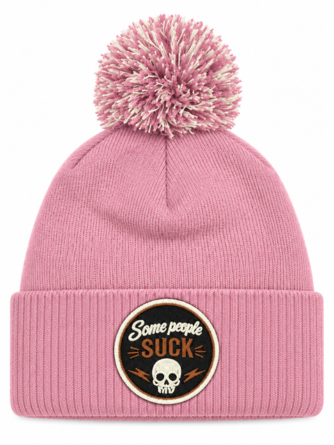 Some People Suck – Rosa Pom Pom Beanie