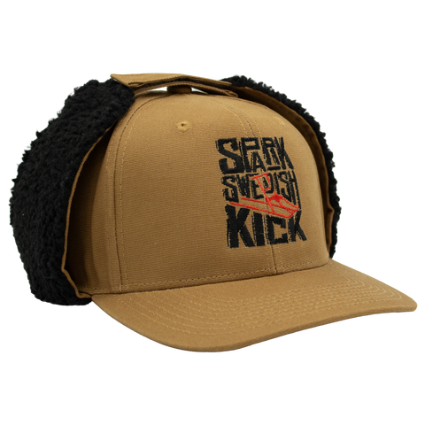 Spark Swedish Kick – brun Apex Snapback, höger vinkel