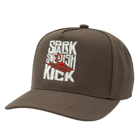 Spark – Swedish Kick brun Mitchell & Ness Original A-Frame sedd från vänster