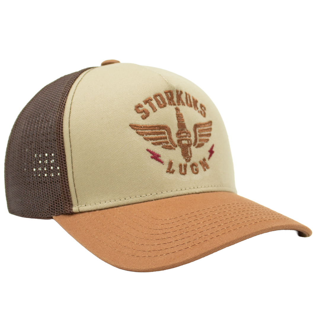 Storkuks lugn Apex Trucker sedd från höger